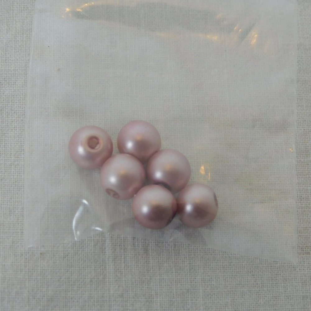Pink Bead Mixed Lot 11 Packs Various Round Square Teardrop Evil Eye Wood Plastic - Picture 8 of 12